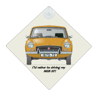 MGB GT 1970-72 Car Window Hanging Sign